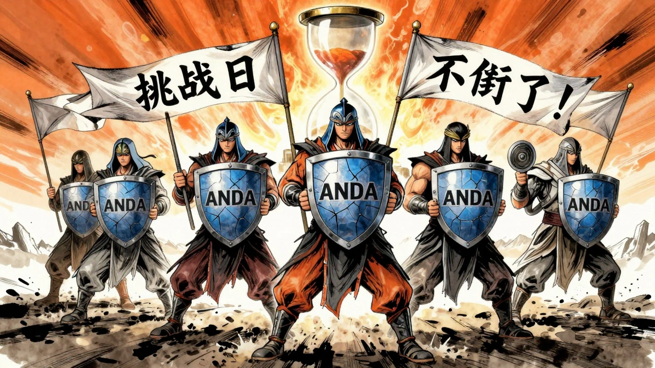 Six generic companies on battlefield; three launch, three freeze as hourglass drains.