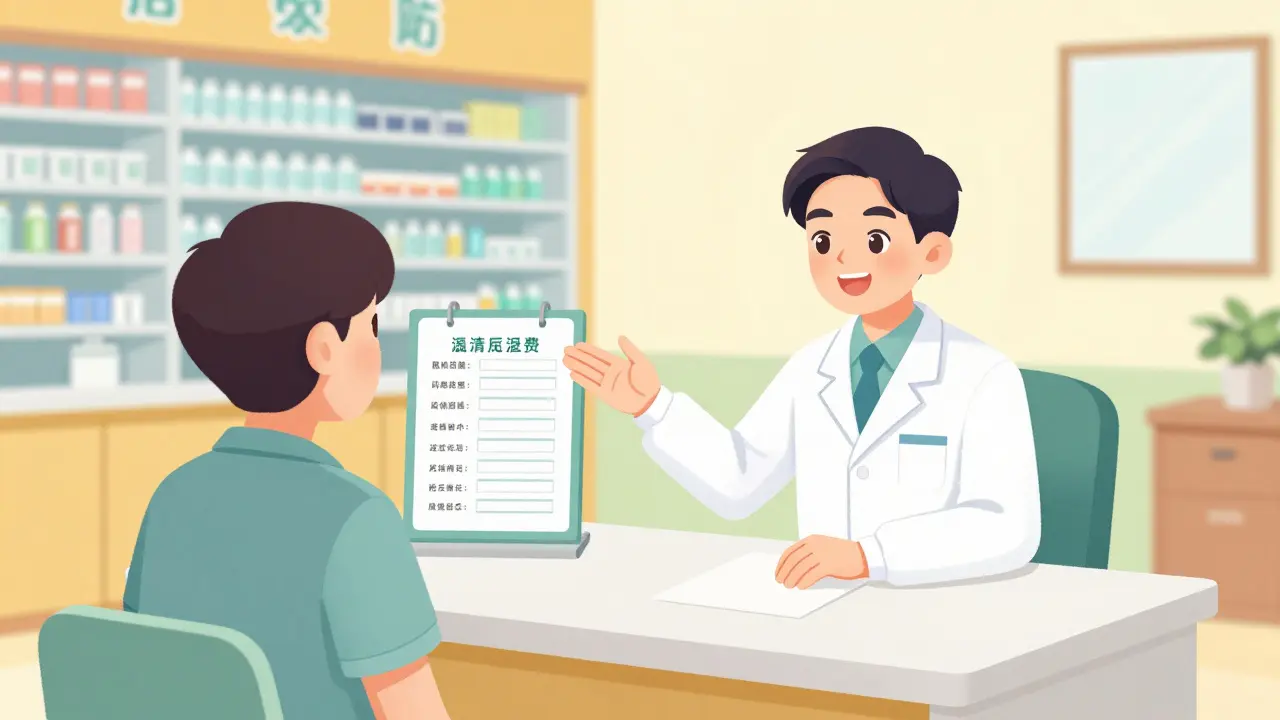 A patient receiving assistance at a bright community health clinic.