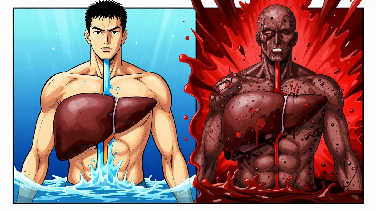 Manhua illustration of liver lactate buildup