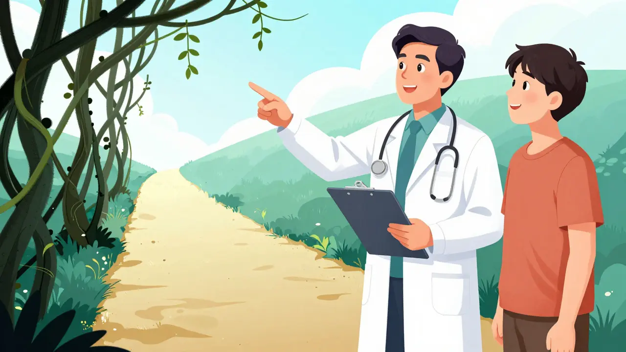 Doctor guiding patient safely through fertility treatment process