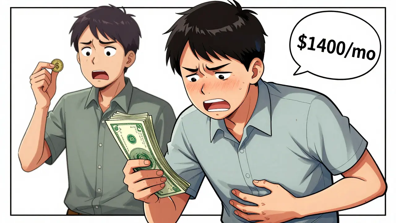 Manhua character stressed by high medical bills and stomach pain